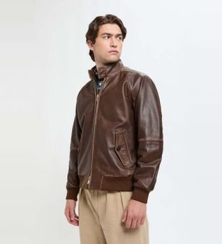 Baracuta para hombre. BRCPS1127UT2995 Chaqueta de cuero G9 marrón (M), Casual, Piel
