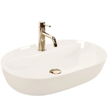 Lavabo Sobre Encimera Rea Aura 61 Shiny White