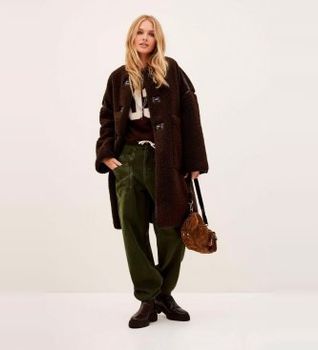 BA&SH para mujer. 1H25MILL Abrigo Millie chocolate (36), Marrón, Casual, Poliéster