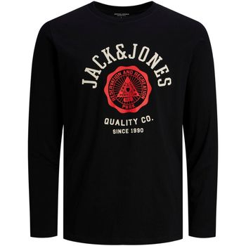 Jack & Jones Camiseta manga larga 12247009 JWHLOGO TEE LS O-NECK 2COL AW22 JNR BLACK para niño