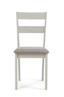 chiltern oak and grey dining chairs with fabric seats - grey