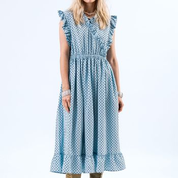 Lollys Laundry IdinaLL SL Polka-Dot Midi Dress - M