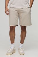 pantalon corto basico oversize de largo medio beige