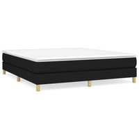 estructura de cama con somier tela negro 160x200 cm vidaxl