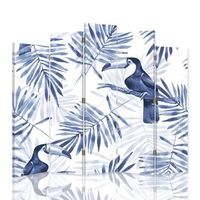 biombo birds of paradise - separador de ambientes cm 180x180 5 paneles