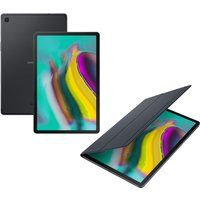 samsung galaxy tab s5e 105 tablet  book cover bundle - 128 gb black black
