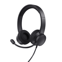 headset trust hs-260 25334 usb usb adaptador usb-c microfono plegable con cancelacion de ruido diade