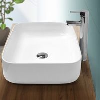 lavabo ceramico rectangular 505x395x135 mm blanco ecd germany