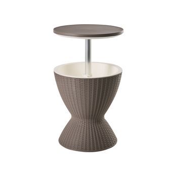 Mesa Cubitera Nevera 48 Cm Polipropileno Enfriador Ajuste De Altura Marrón Aisa