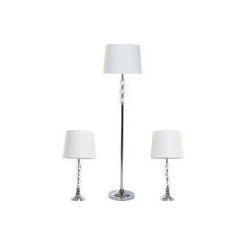 Lampara Pie Set 3 Cristal 35x35x150 Con 2 De Sobre