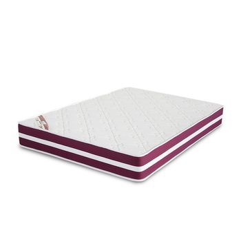 Colchón Viscoelastico Modelo Confort Life, 120 X 180 X 24cm - Todas Las Medidas, Blanco Y Rojo