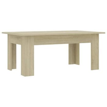 Mesa De Centro，mesa Auxiliar，mesa De Café Madera Contrachapada Color Roble 100x60x42 Cm