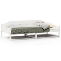 cama sin colchon madera maciza de pino blanca 80x200 cm