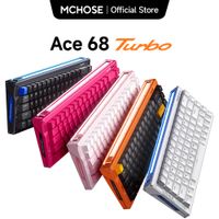 mchose ace 68 turbo teclado de efecto hall esports totalmente de aluminio rt 0001r34mm latencia 006ms008ms polling 8k16khz con cable