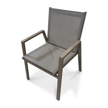Sillón De Jardín Apilable De Aluminio Cuarzo