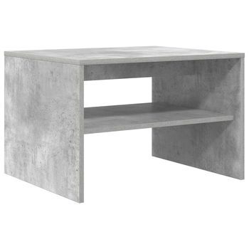 Mesa De Café - Mesa De Centro - Mesa Baja Gris Concreto 60 X 50 X 40 Cm Madera De Ingeniería