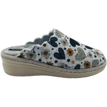 Pinturines Pantuflas Zapatillas de casa cuña mujer J'Ortega C-352-A corazones para mujer