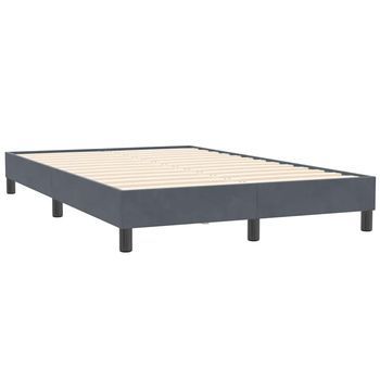 Cama Matrimonial | Cama Para Adultos | Estructura De Cama Sin Colchón Terciopelo Gris Oscuro 120x210cm
