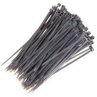 100 x 25mm cable tie black qty 100