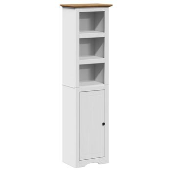 Mueble De Baño Bodo Blanco Y Marrón 44x30x160 Cm Vidaxl