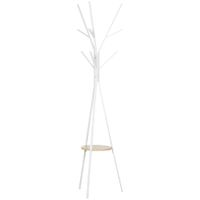 perchero de pie metalico 45x45x180 cm blanco