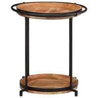 mesa auxiliar madera maciza de acacia o55x60 cm