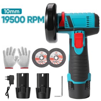Mini Amoladora Angular, Mini Amoladora Eléctrica Recargable para el Hogar, Máquina de Pulir, Amoladora Manual Eléctrica