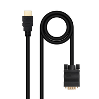 nanocable conversor hdmi a vga m-m 18 m negro