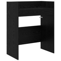 mesa de dj roble negro 102 x 45 x 102 cm madera de ingenieria vidaxl
