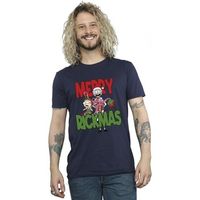 dessins animes camiseta merry rickmas para hombre