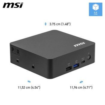 Mini PC MSI Cubi NUC AI+ 3MG-002EU Intel Core Ultra 9 386H/32GB/1TB SSD/Intel Graphics/Windows 11 Pro/Thunderbolt 4/WiFi 7