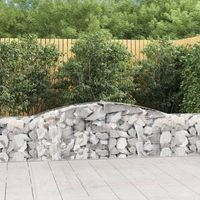 cesta de gaviones  gavion para piedras  gavion decorativo forma arco hierro galvanizado 400x30x6080 cm cfw925809