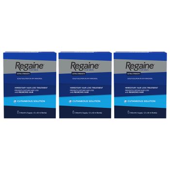 Regaine Extra Strength 5% Hair Loss Solution For Men 12 Months - 3x60ml - 3 Pack