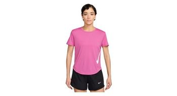 Maillot de manga corta nike tempo swoosh run rosa  mujer