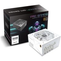 fuente de alimentacion progaming 850w 80 gold modular blanca con i-stop