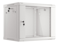 armario lanberg mural 9u 600x450 rack 19 flat pack v2 puerta cristal gris