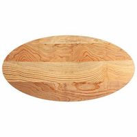 tablero de mesa ovalado madera maciza de roble 120x60x2 cm vidaxl