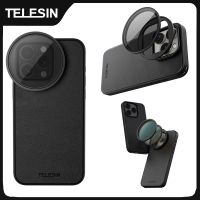 telesin-filtro cpl vnd para telefono para iphone 15 pro 15 pro max con funda protectora para telefono filtro de lente para accesorios de iphone