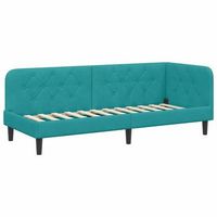 estructura de cama en esquina tuquesa 80 x 200 cm terciopelo vidaxl