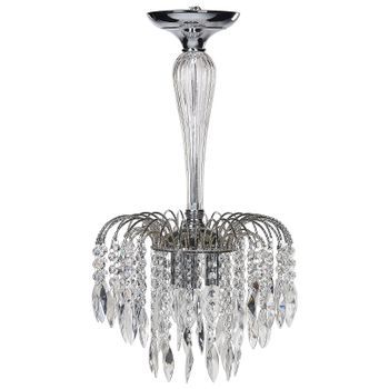 Lámpara De Techo De Metal Plateado 157 Cm Vidrio Transparente 3 Luces Araña Orara