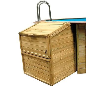 Caseta Técnica Filtración Agua Piscina Madera Autoclave Sunbay Gre - Altura 120cm