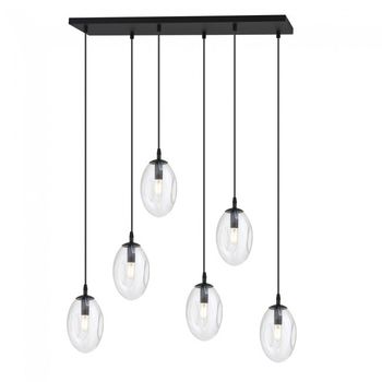 Lámpara colgante celeste transparente (6 luces)