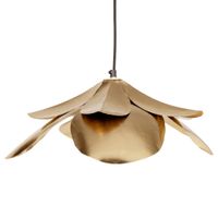 lampara de techo floral de acero dorado o45 cm