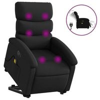 sillon de masaje  sillon de salon  silla elevable electrico cuero sintetico negro