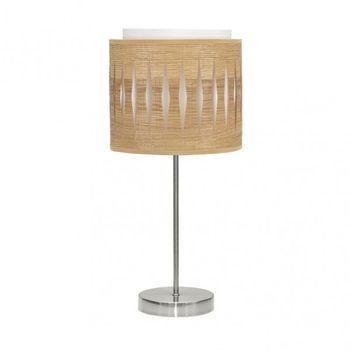 Sobremesa ALEXANDRA color Niquel/madera Clara modelo FABRILAMP