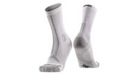 x socks trailrun discover crew calcetines blanco gris