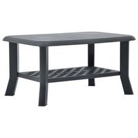 mesa de centro para uso interior y exterior 90 x 60 x 46 cm plastico antracita dec037270