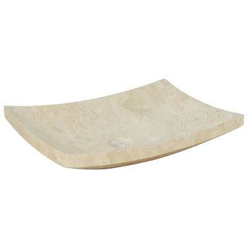 Lavabo De Baño Moderno | Lavabo 50x35x12 Cm Mármol Color Crema