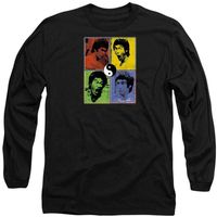 bruce lee camiseta manga larga enter color block para mujer