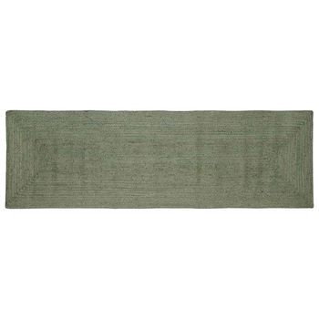 Alfombras De Área Rectangular Verde Oliva 80 X 300 Cm Yute Vidaxl
